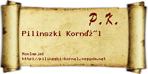 Pilinszki Kornél névjegykártya